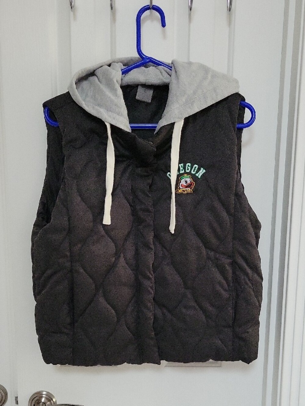 Oregon Duck Quilted Game Day Puffer Vest with Hood